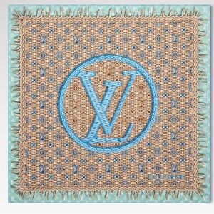 Louis Vuitton Blue Monogram Scarf